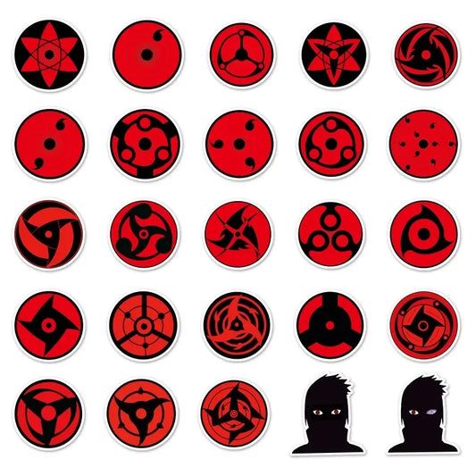 50 Pcs Naruto Sharingan Stickers