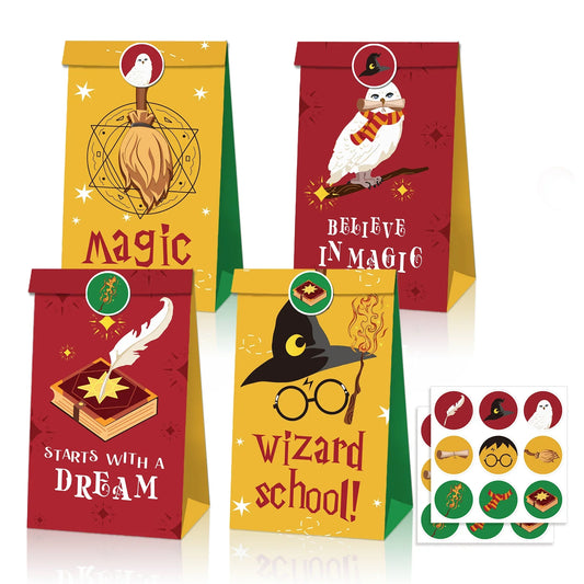 12/24PCS Magic Harry Potter Party Paper Gift Bags