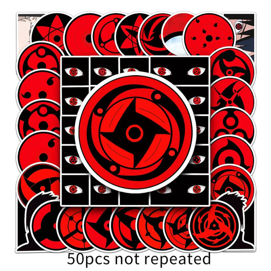 50 Pcs Naruto Sharingan Stickers