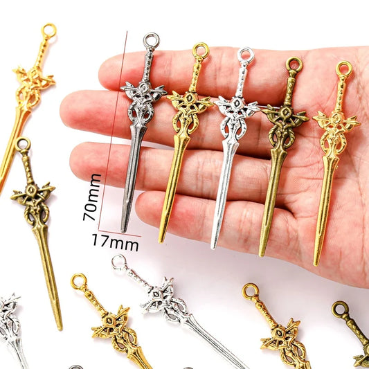 10PCS Mixed Alloy Weapon Charms