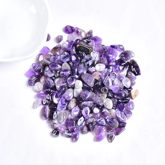 100g Natural Crystal Gravel – Rose Quartz & Amethyst for Home Decor & Healing