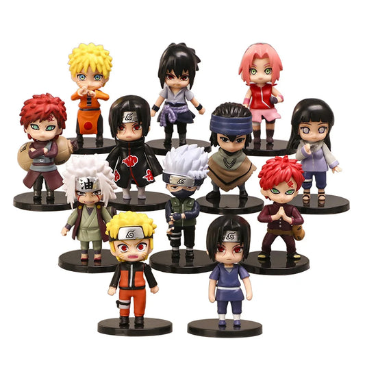 Hot 12pcs/set Anime Naruto Shippuden Q-Version PVC Figures