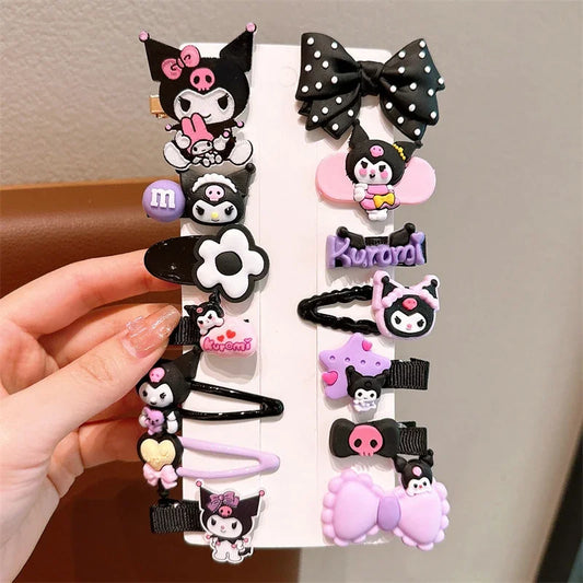 14pcs Sanrio Kuromi Hairclip Set