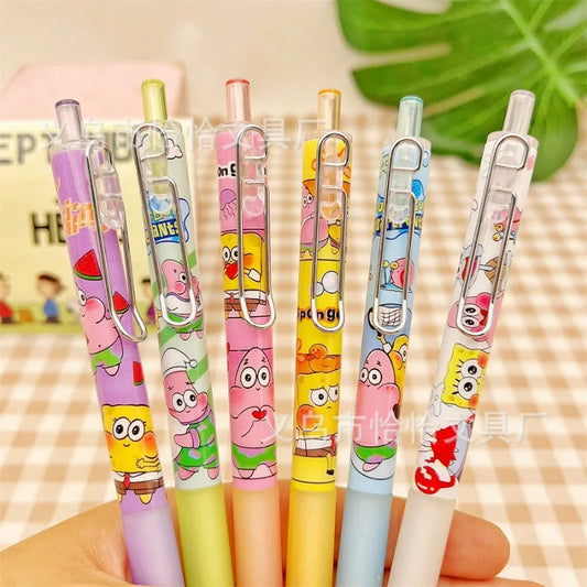 1/6/12PCS SpongeBob &amp; Patrick Star Gel Pens Set