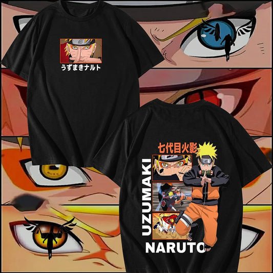 Naruto Seventh Hokage Uzumaki Naruto Print Short Sleeve T-Shirt – Men's Summer Casual Top