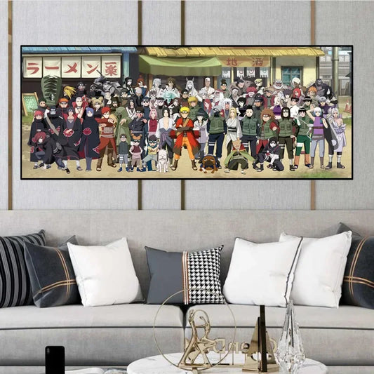 Naruto Family Portrait Decoration Painting – Perfect for Kid's Bedrooms