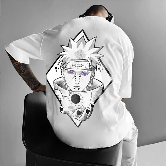 Naruto Men's Oversized Streetwear T-Shirt Totsugeki