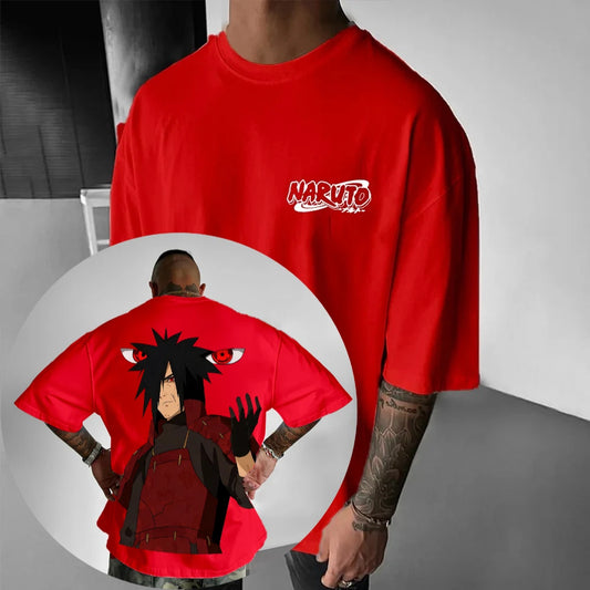Naruto Animation Derivatives Uchiha Madara Print T-shirt Men's 2025