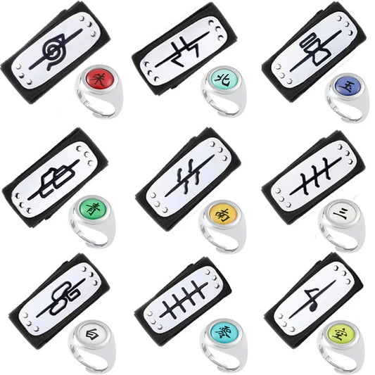 Naruto Akatsuki Rings Headbands – Anime Figure Accessories for Cosplay & Collectors