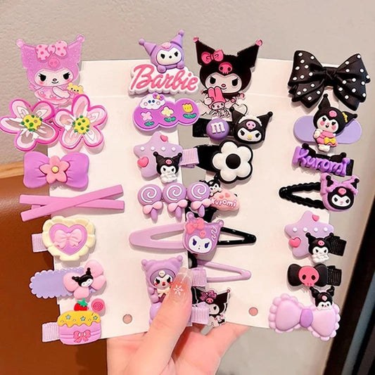 14pcs Sanrio Kuromi Hairclip Set