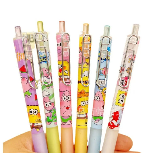 1/6/12PCS SpongeBob &amp; Patrick Star Gel Pens Set