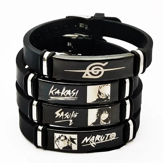 Naruto Silicone &amp; Metal Bracelet – Gaara