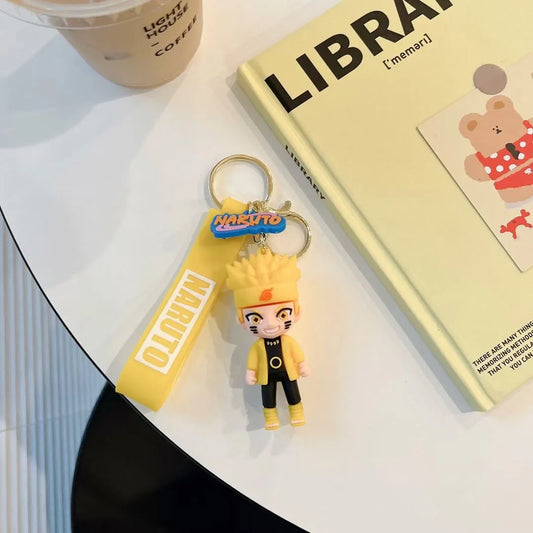 Anime Naruto Action Figure Silica Gel Keychain