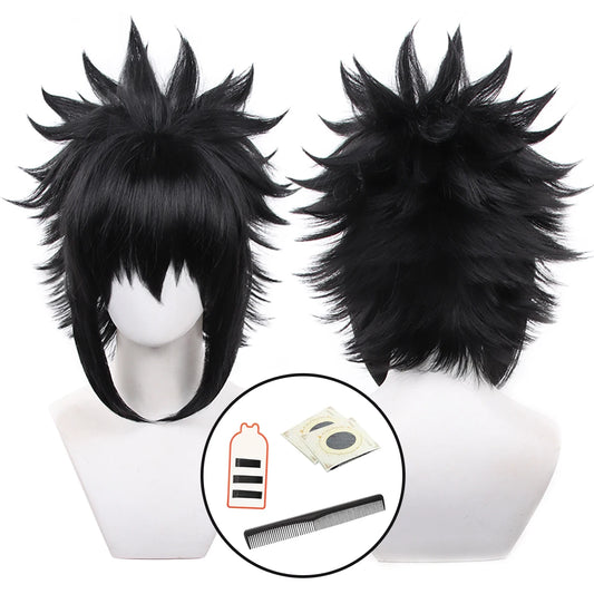 Anime Uchiha Sasuke Cosplay Wig Rose Net Synthetic Fiber Adjustable Size Heat Resistant Cap