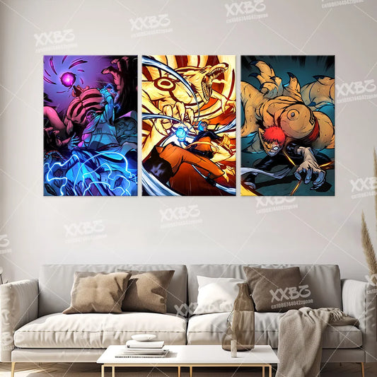 Uzumaki Naruto Home Decor – Uchiha Itachi, Madara &amp; Jiraiya Canvas Wall Art