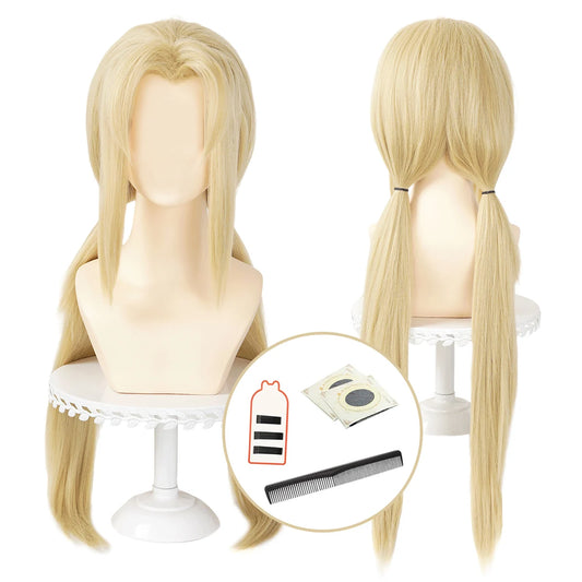 Anime Tsunade Cosplay Wig – Rose Net Synthetic Fiber with Adjustable Heat-Resistant Cap for Halloween & Christmas Cosplay
