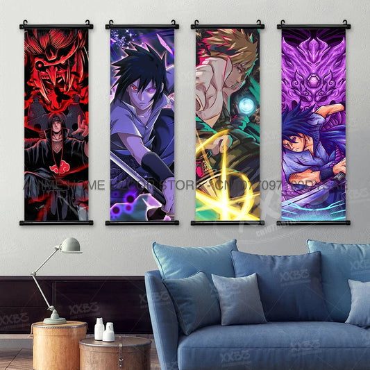 Naruto Posters Scroll Wall Art – Uzumaki Naruto, Sasuke