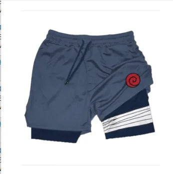 Naruto 3D Print Akatsuki Men’s 2-in-1 Swimming Trunks
