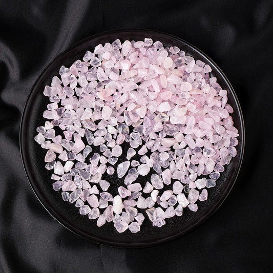 100g/bag Natural Rose Quartz Crystal Chips – Reiki Healing Stones & Decorative Gem Gravel