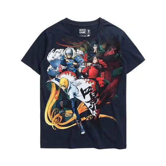 Japanese Naruto Anime Cotton T-Shirt Short Sleeve Fashion