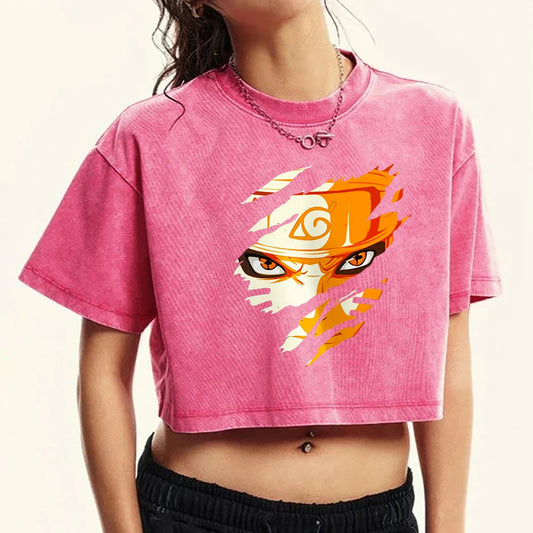 Uzumaki Naruto Girl T Shirt Summer American Retro