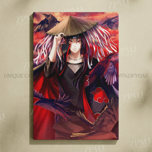 Uchiha Itachi Canvas Print – Japanese Anime Wall Art for Home Decor