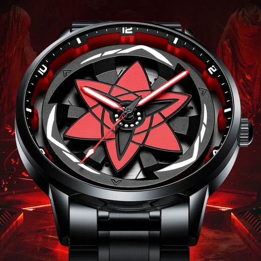 3D Sports Car Wheel Hub Men’s Watch