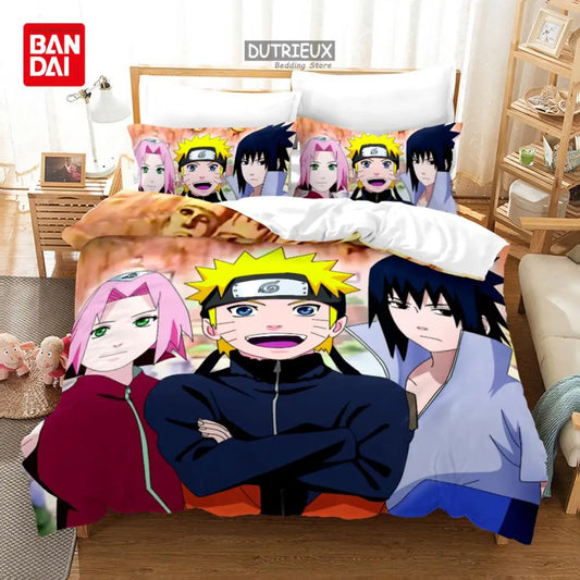 Kids Uzumaki Naruto Uchiha Bedding Set