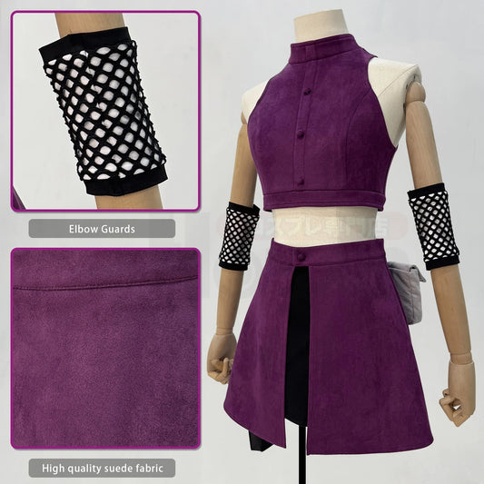 Anime Yamanaka Ino Cosplay Costume – Top, Skirt, Waist Bag & Leg Covers for Cosplay & Daily Wear