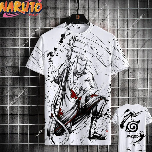 2025 Japanese Anime Naruto 3D Printed Summer Short Sleeve T-Shirt