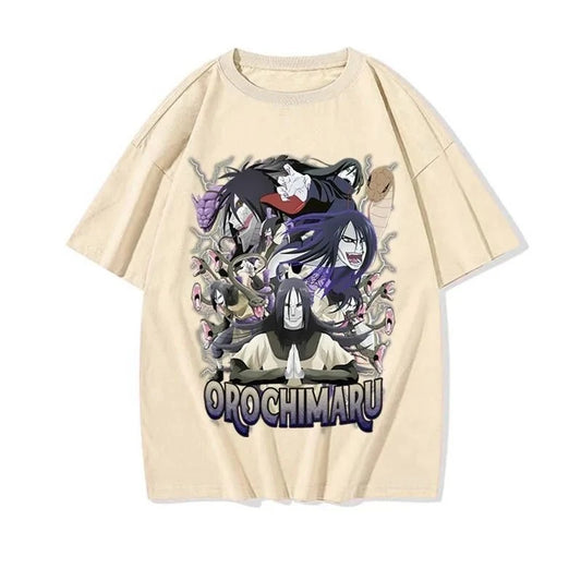 Naruto Santo Orochimaru Anime Printed Short Sleeve T-Shirt