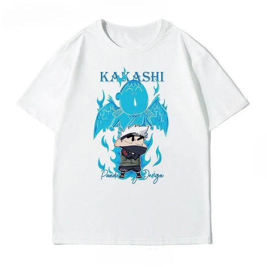 Joint Kakashi T-shirt – Creative Naruto Cartoon Animation Print Short-sleeved Top