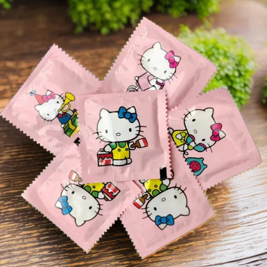 100pcs Sanrio Kawaii Anime Hello Kitty Disposable Gloves
