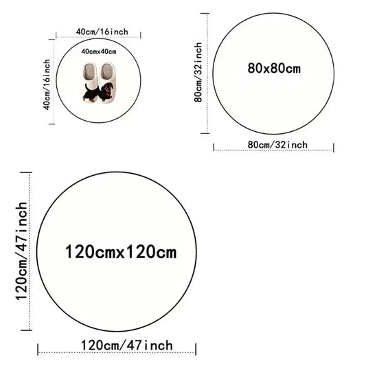 MINISO Naruto Circular Carpet – Japanese Anime