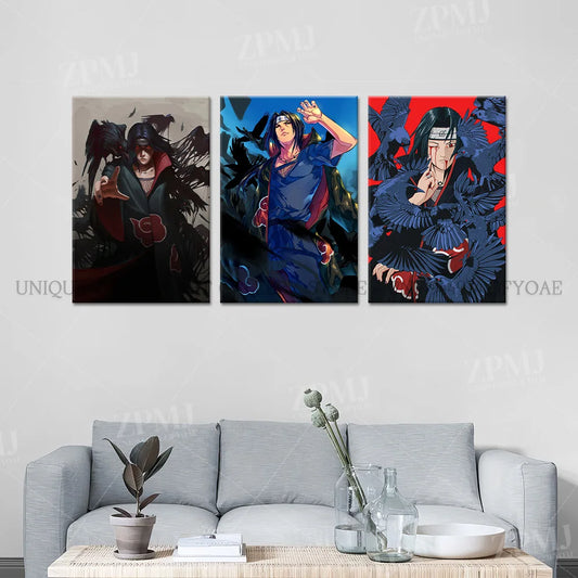 Uchiha Itachi Canvas Print – Japanese Anime Wall Art for Home Decor