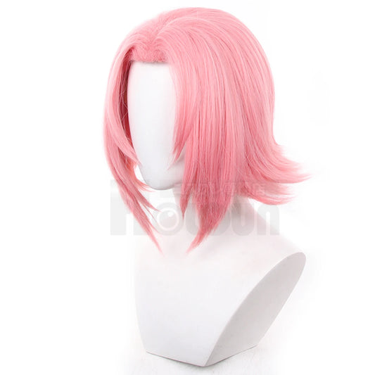 Anime Haruno Sakura Cosplay Wig – Rose Net Synthetic Fiber with Adjustable Cap for Christmas & Cosplay