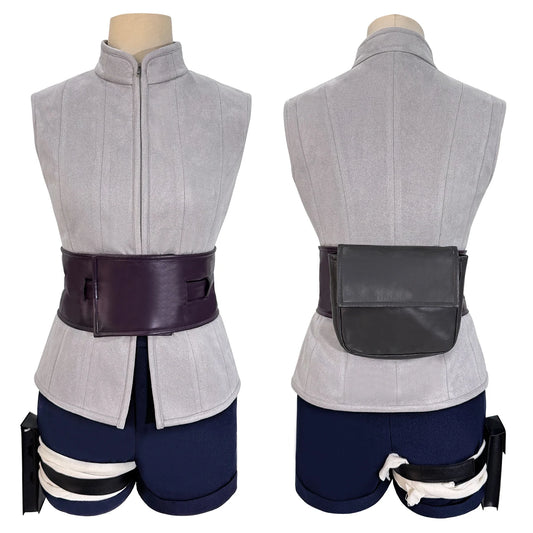 Anime Hyuga Hinata Cosplay Costume – Wig, Top, Shorts & Waist Bag for Christmas Gift