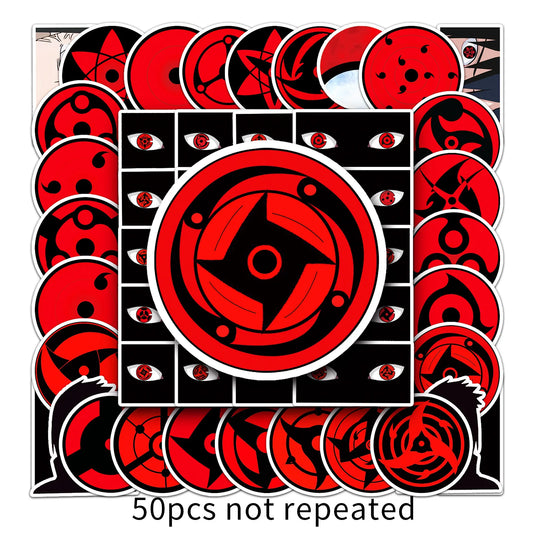 50pcs Naruto Sharingan Graffiti Stickers