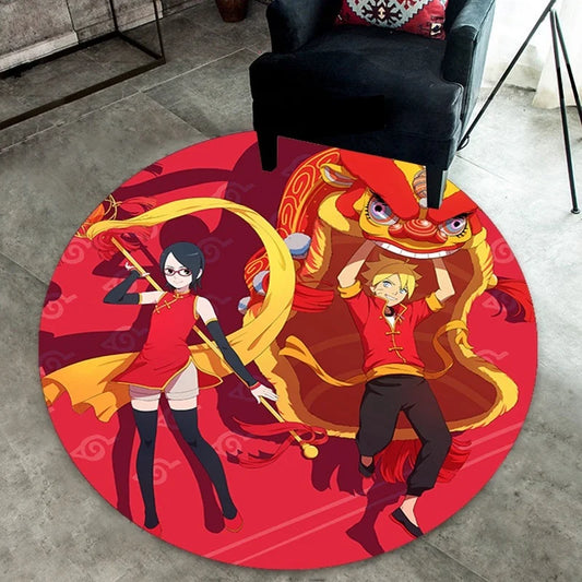 MINISO Naruto Circular Carpet – Japanese Anime