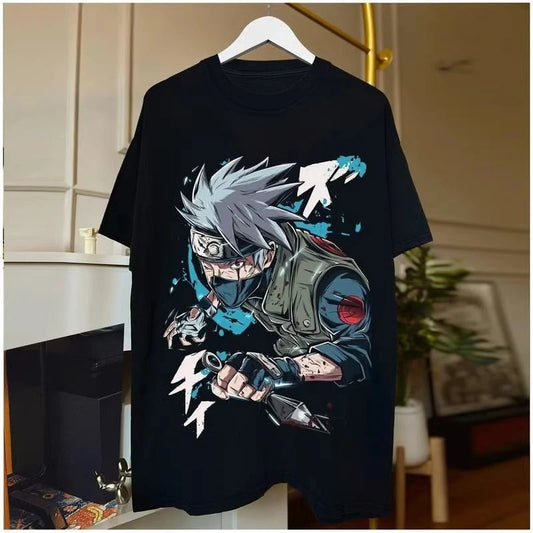 Naruto Pure Cotton Kakashi Printed Short-Sleeved T-Shirt