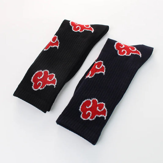 Naruto Akatsuki Red Cloud Socks
