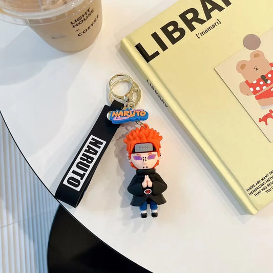 Anime Naruto Action Figure Silica Gel Keychain